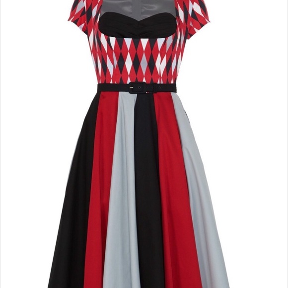 *SOLD* NWT Pinup Girl Clothing Harlequin Dress - Picture 3 of 4